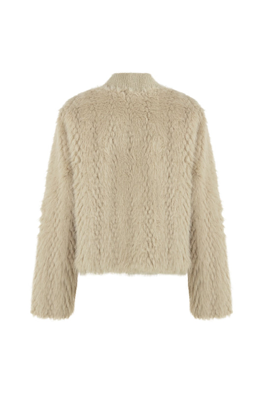 STD Rosena Taş Rengi Kürk Ceket