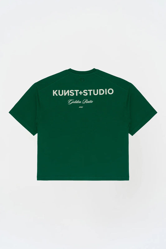 KNST Kısa Kollu Baskılı Box Fit Yeşil T-Shirt