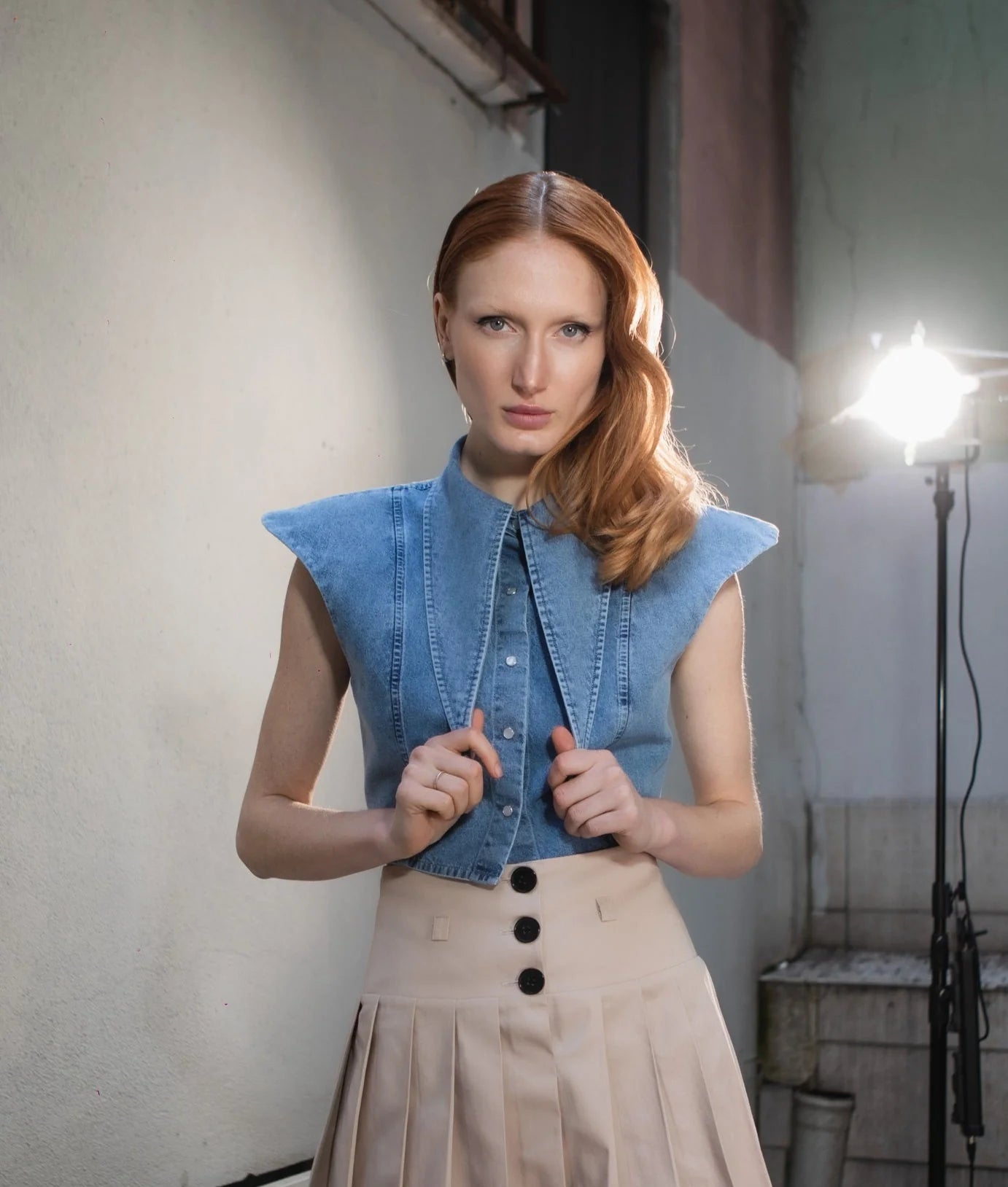 KKC Denim Long Collar Gömlek