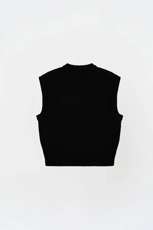 KNST Nakışlı Siyah Süveter