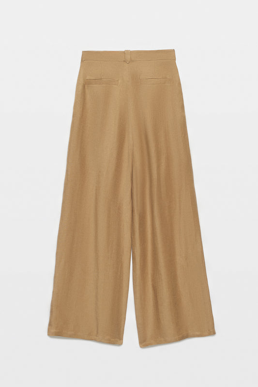 A Greek Keten Bej Pantolon