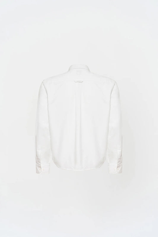 KNST Box Fit Nakışlı Beyaz Gömlek
