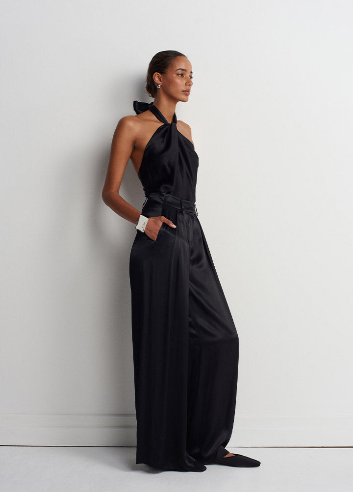AC Jill Saten Siyah Top