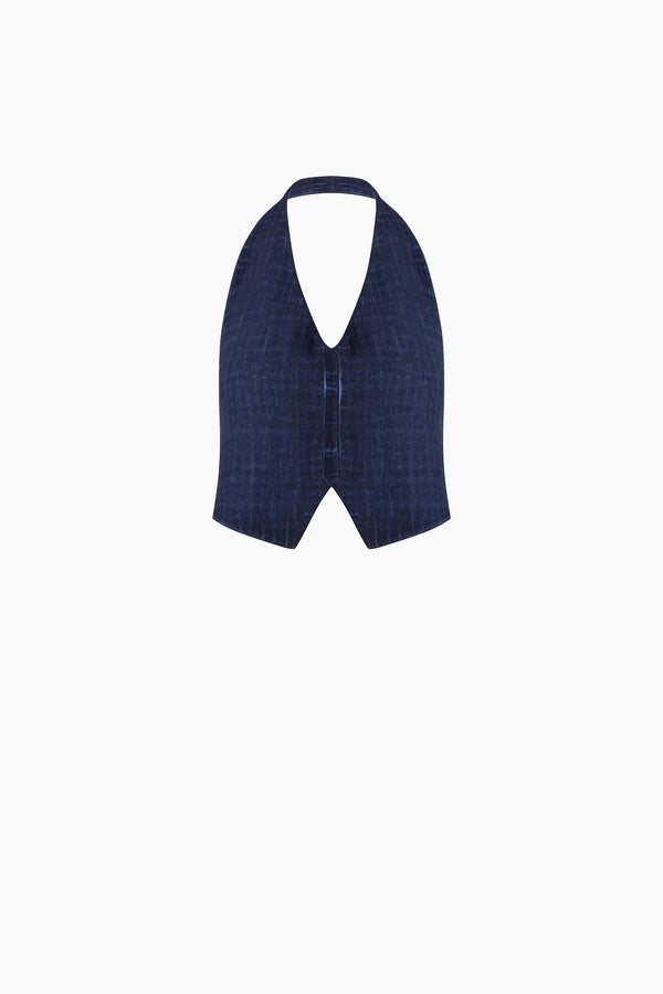 İK Keten Navy Yelek