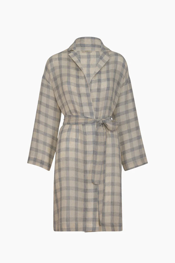 İK Gri Ekose Kimono