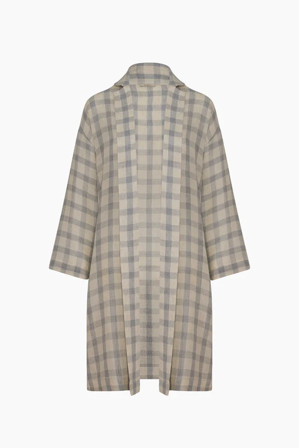 İK Gri Ekose Kimono