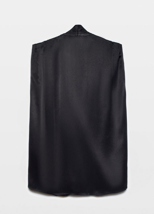 A Diana Saten Siyah Top