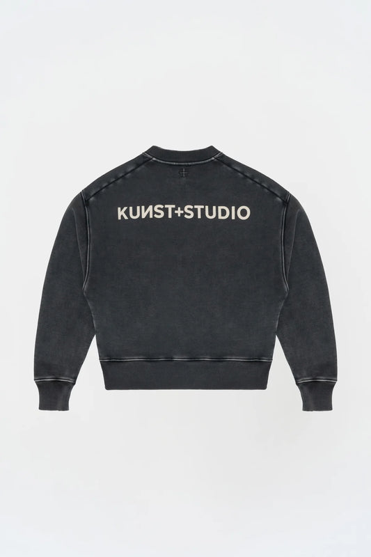 KNST Yıkanmış Gri Oversize Sweatshirt