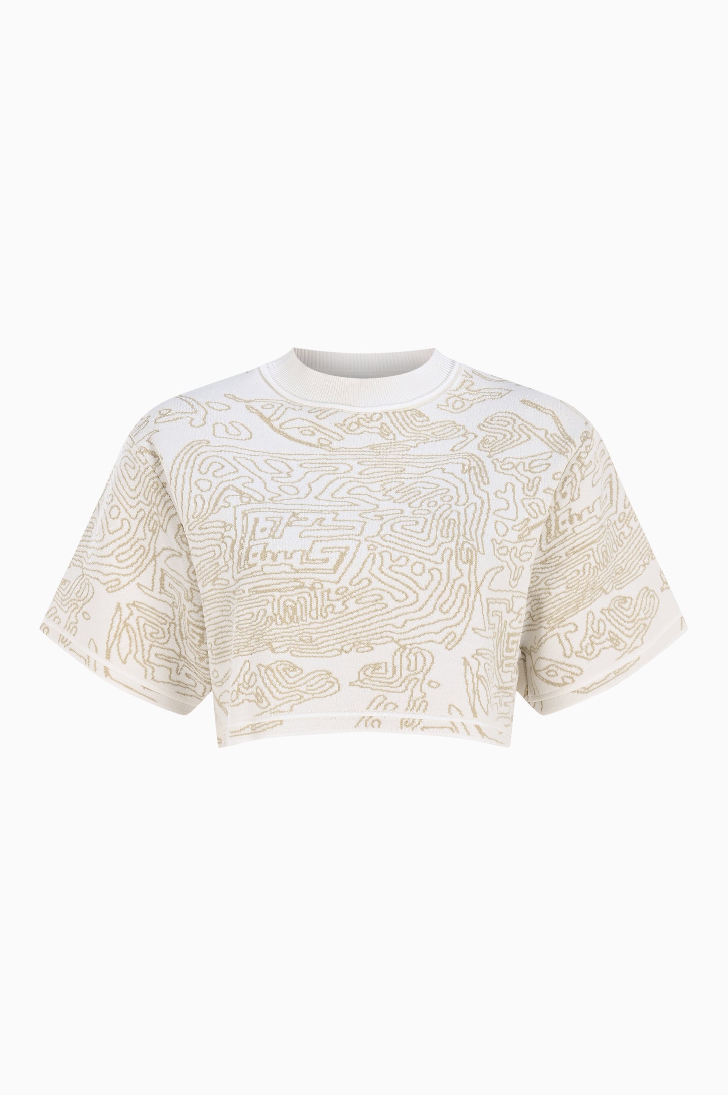 KNTLGY Fingerprint Jakarlı Crop Top