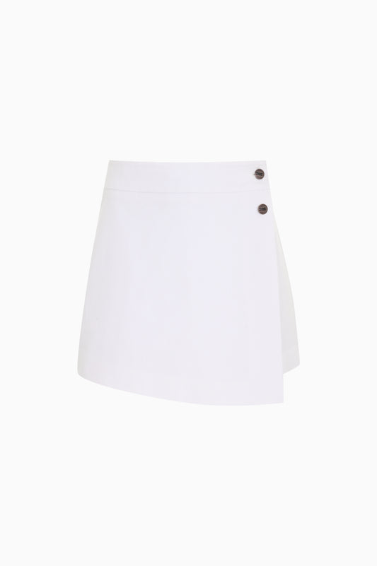 KNTLGY Copper Button Denim Skort