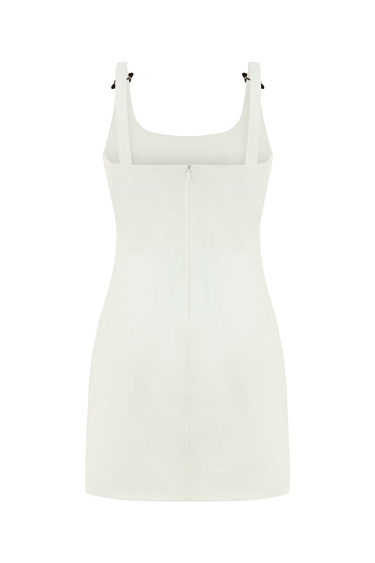 STD Lena Beyaz Elbise