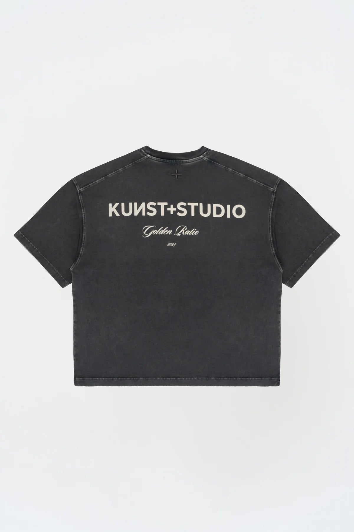 KNST Kısa Kollu Baskılı Box Fit Gri T-Shirt