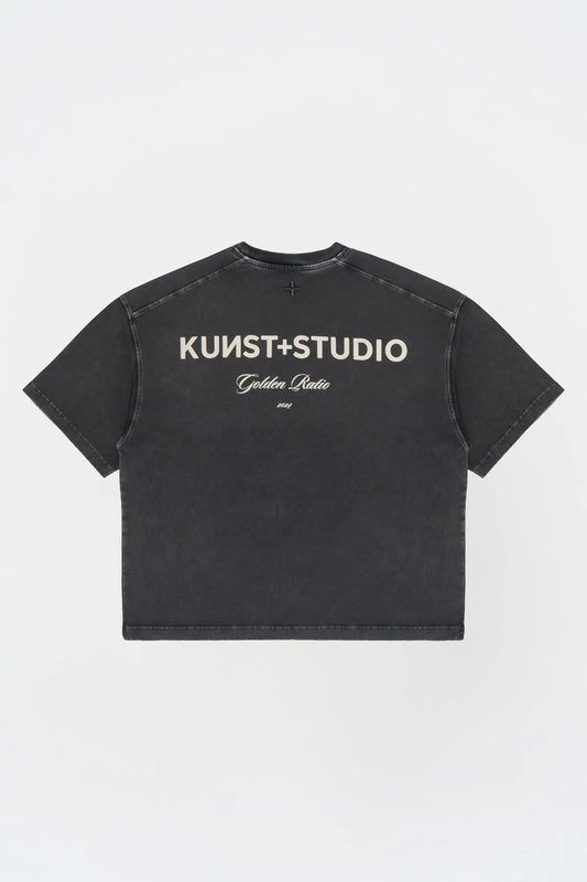 KNST Kısa Kollu Baskılı Box Fit Gri T-Shirt