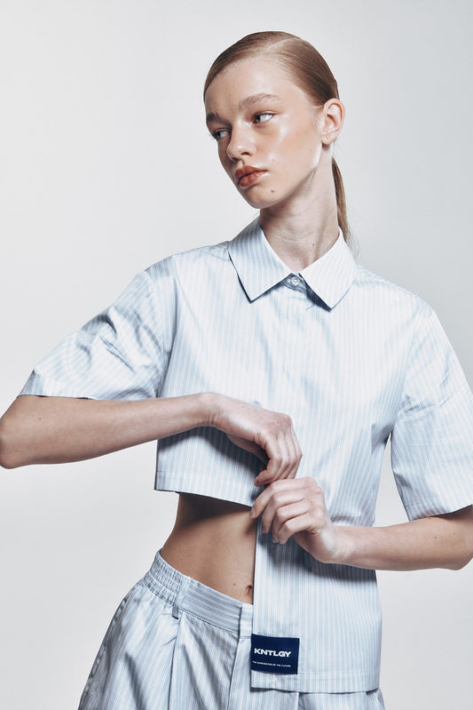 KNTLGY Intersectional Crop Gömlek