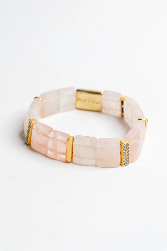 PY Pembe Kuvars Doğal Taş Bileklik