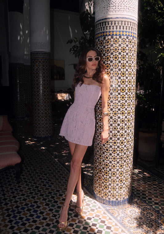 LN Clara Straplez Pembe Mini Elbise