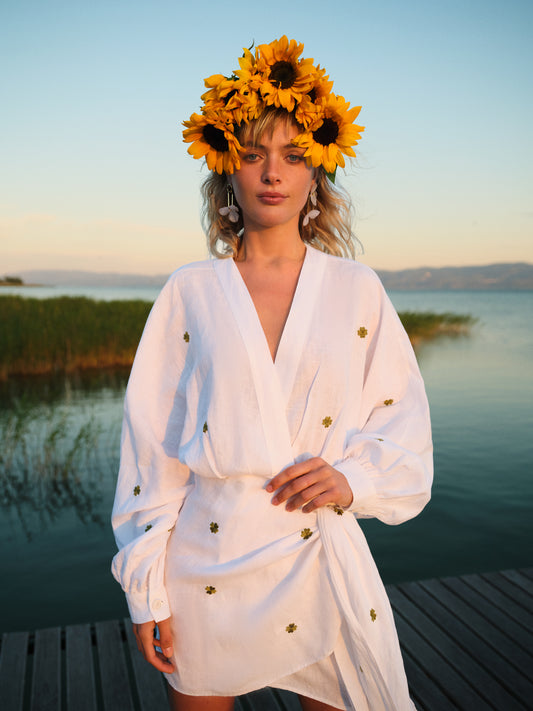 STD Lucky Beyaz Elbise