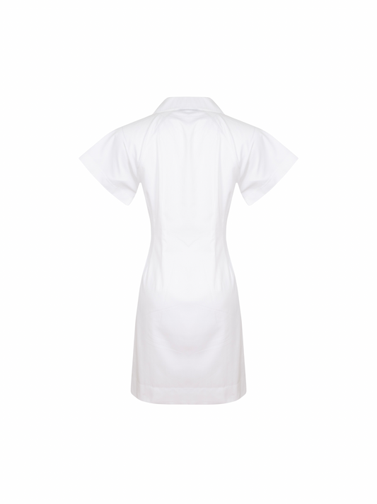 AB Poplin Mini Beyaz Elbise