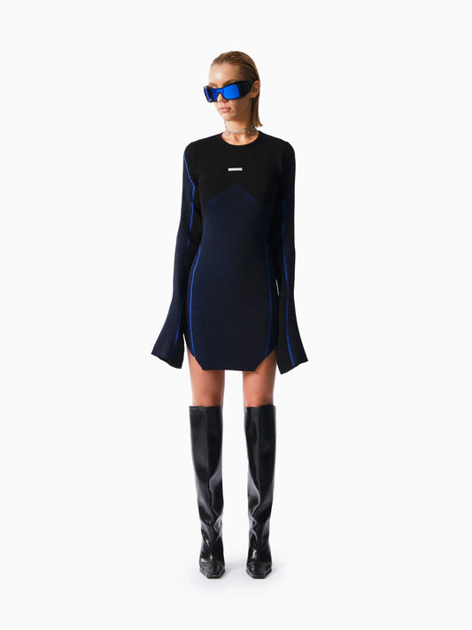 KNTLGY Dominion Trumpet Stripe Elbise