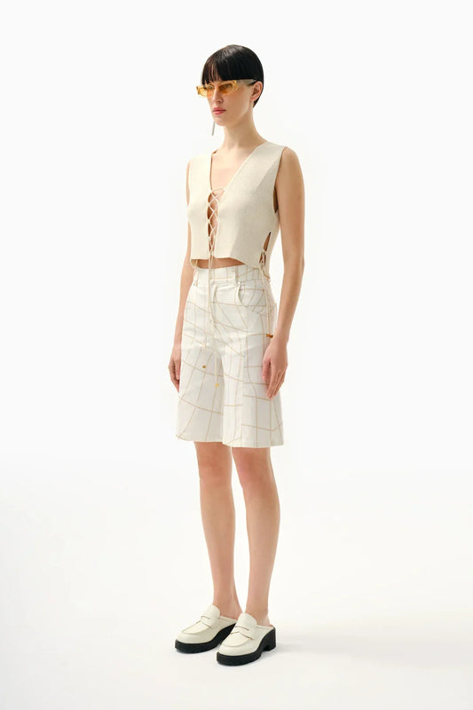 KNTLGY Çapraz Baskılı A Kesim Bermuda