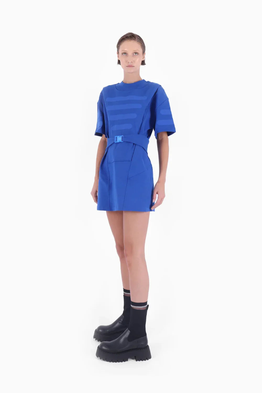 KNTLGY Mavi Sweatshirt Elbise