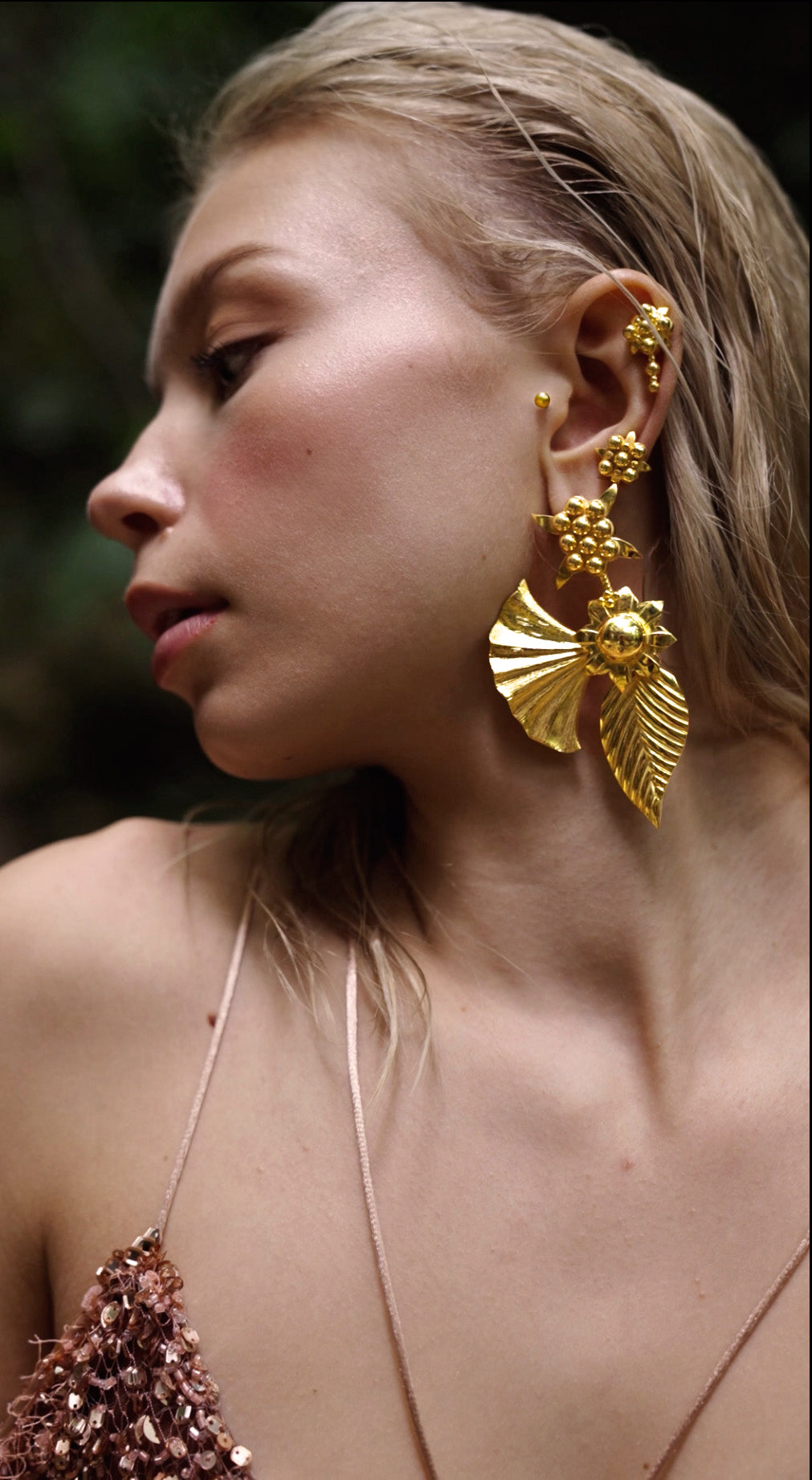 L Ivy Gold Earrings