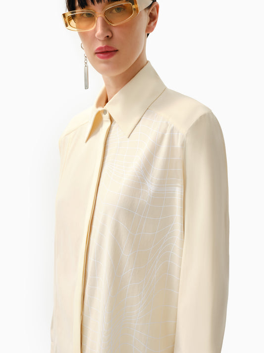 KNTLGY Baskılı Rahat Kesim Gömlek