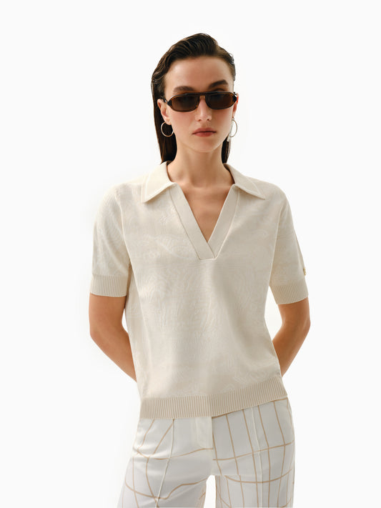 KNTLGY Fingerprint Jakarlı Polo Üst