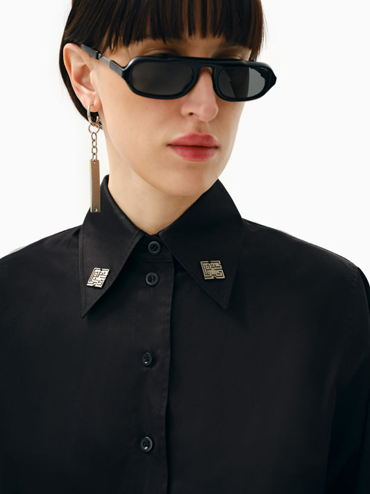 KNTLGY Siyah Maskülen Gömlek