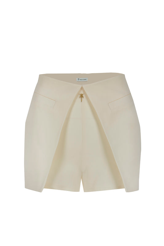 Y.A. Leo Ekru Şort Etek