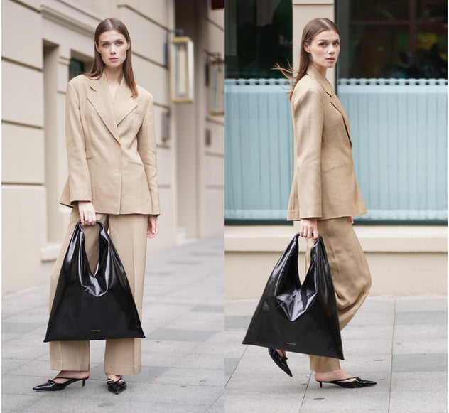 OS Savanna Hobo Siyah Rugan Çanta