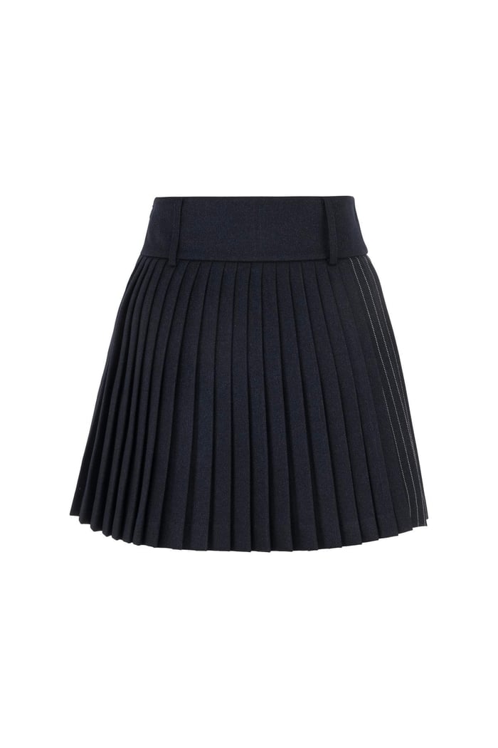 FTL Cleo Gece Mavisi Pileli Etek