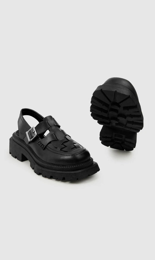 P Dorothy Platform Siyah Sandalet