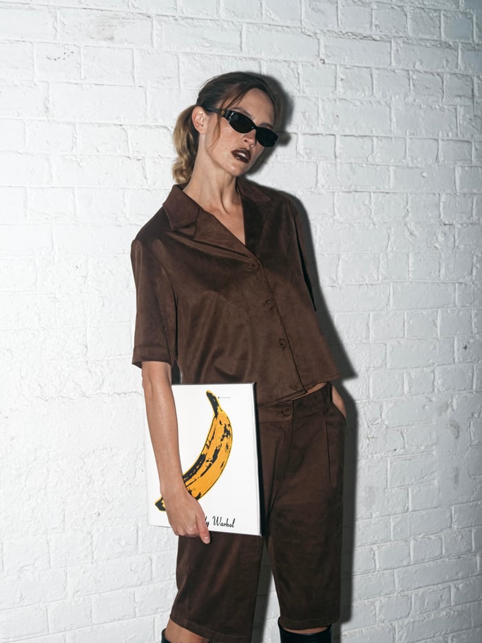 FTL Lauren Süet Kahverengi Şort