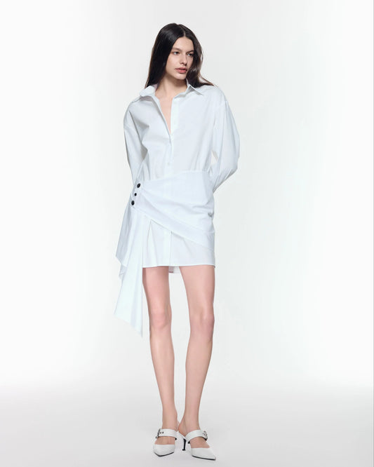 M Eddy White Shirt Dress