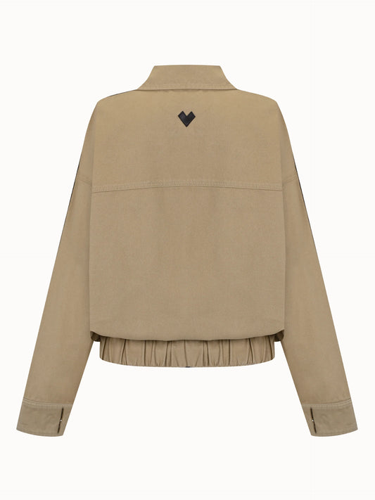 MVL Deri Şeritli Bomber Ceket