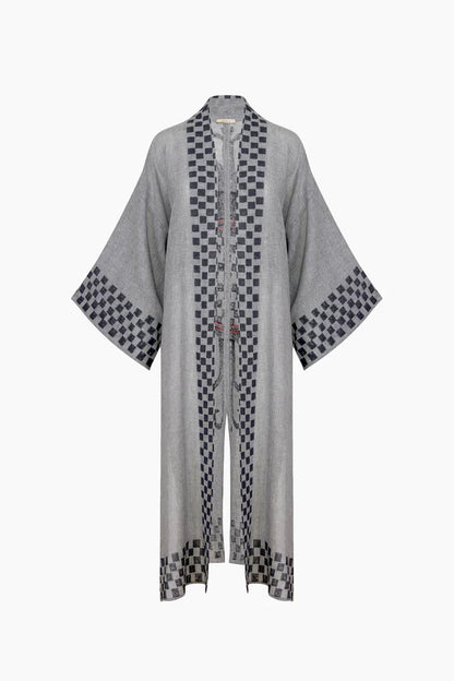 İK Dama Desenli Kimono