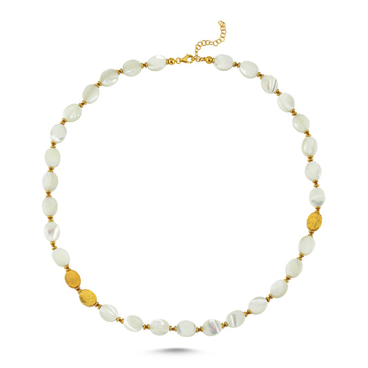 M Nacre Bead Kolye