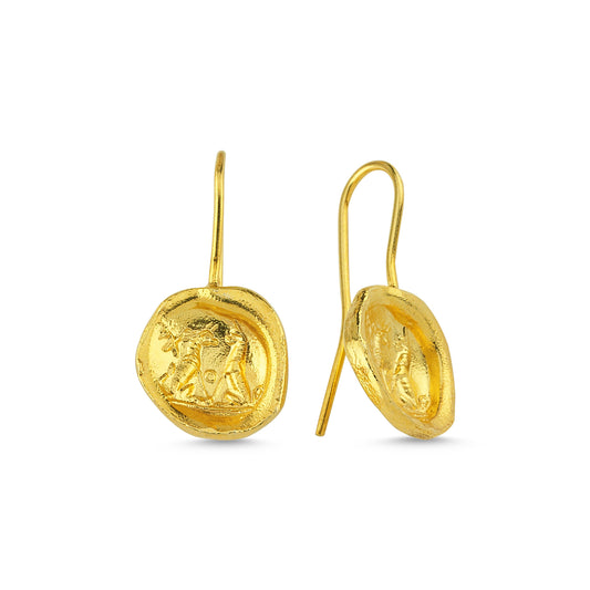 M Wax Seal Hoop Küpe