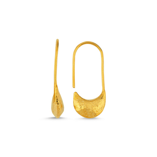 M Crescent Hoop Küpe