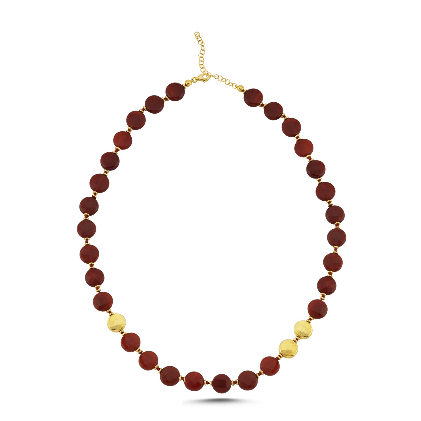 M Cornelian Bead Kolye