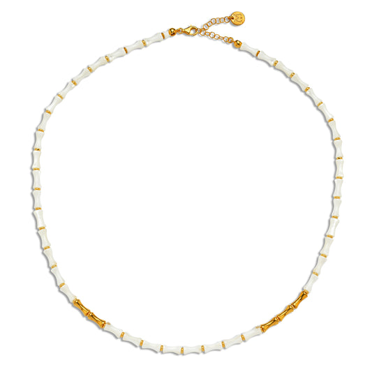M Bone Bead Kolye
