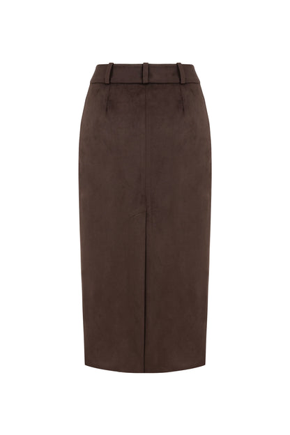 STD Rosie Süet Midi Etek