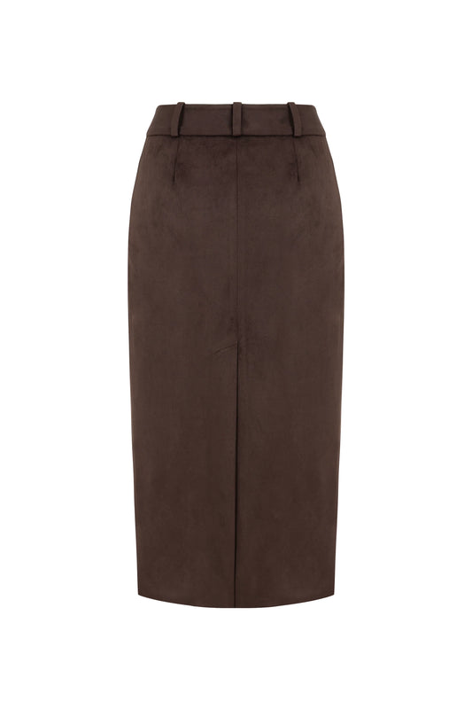 STD Rosie Süet Midi Etek