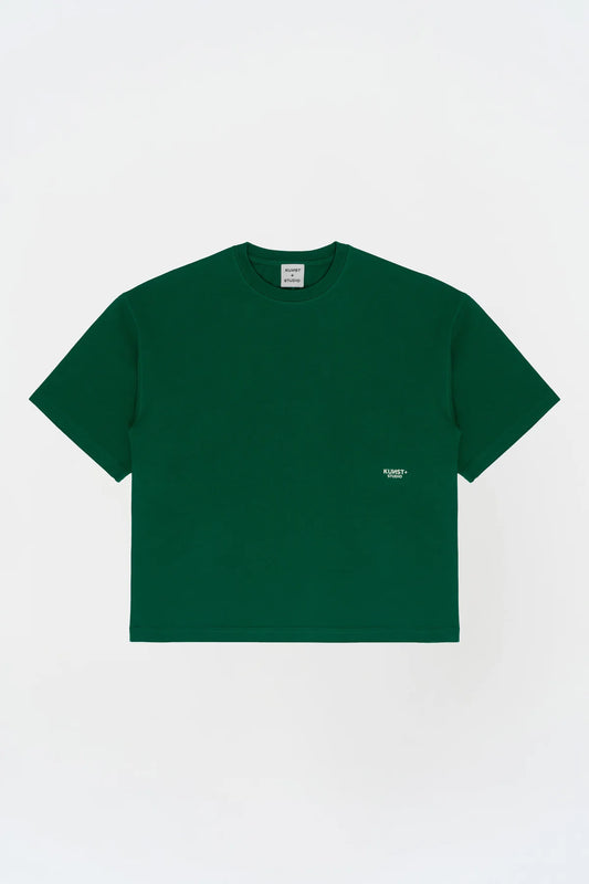 KNST Kısa Kollu Baskılı Box Fit Yeşil T-Shirt