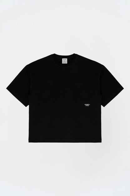 KNST Kısa Kollu Baskılı Box Fit Siyah T-Shirt