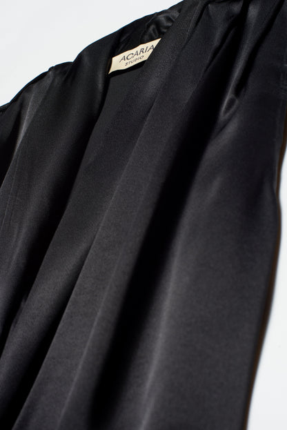 A Diana Saten Siyah Top