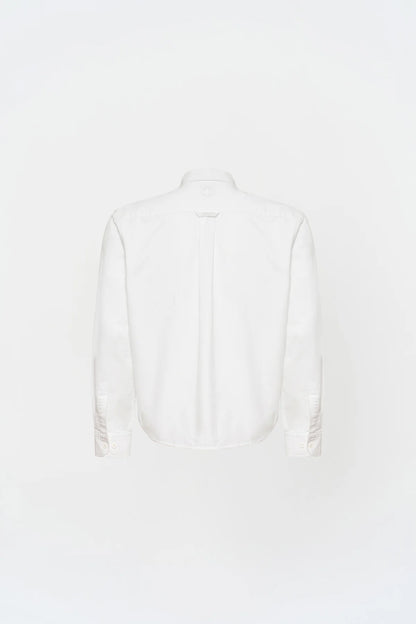 KNST Box Fit Nakışlı Beyaz Gömlek