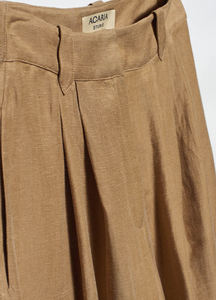 A Greek Keten Bej Pantolon