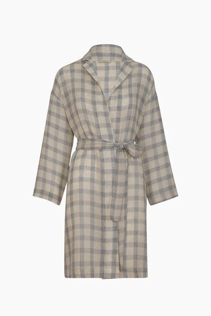 İK Gri Ekose Kimono